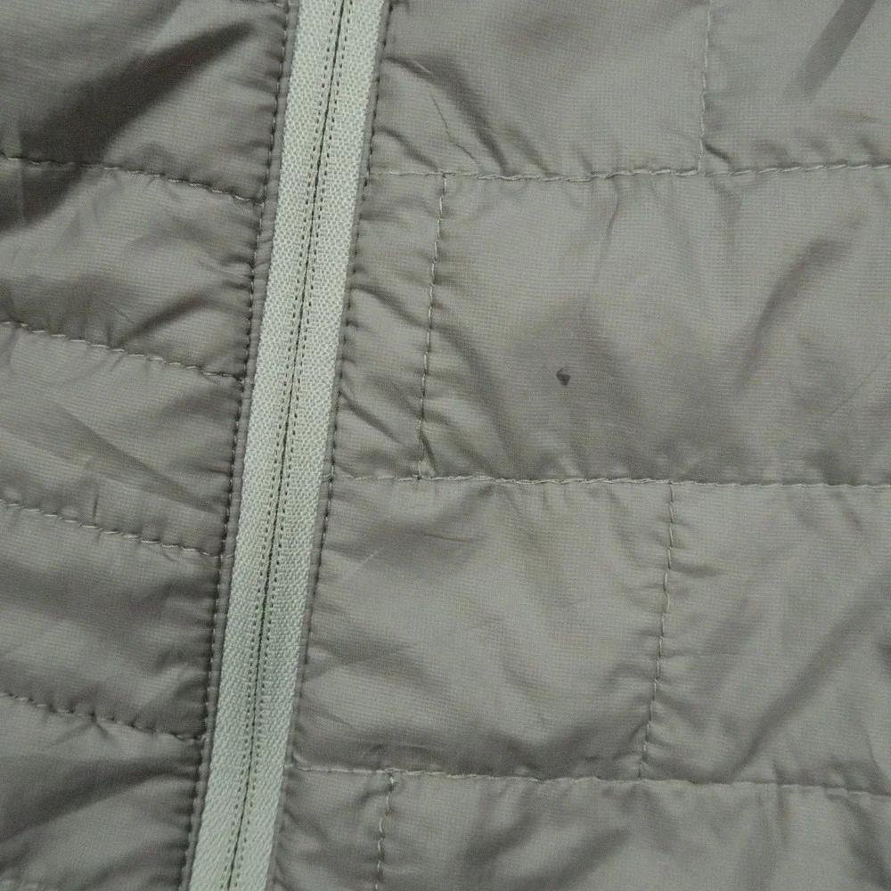 Patagonia Jacket Women Small Gray Nano Puff Full Zip Pockets Quilted Primaloft *